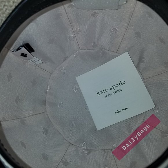 NWT KATE SPADE 100% AUTHENTIC TEAPOT CROSSBODY BLACK POLKA DOTS WHITE TEAPOT - Picture 2 of 10